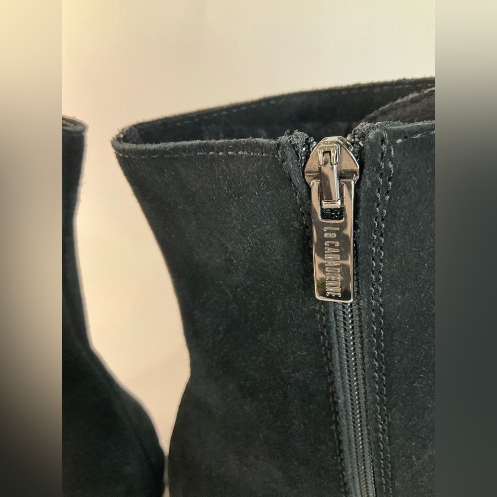 La Canadienne Parkera Women's Black Suede Lace Up Zip Casual Mid Boots - Picture 8 of 11
